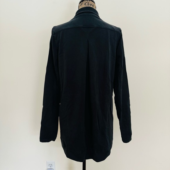 Lululemon Belle Wrap Asymmetrical Jacket Black French Terry Cardigan Size Dot 8 - Picture 11 of 16